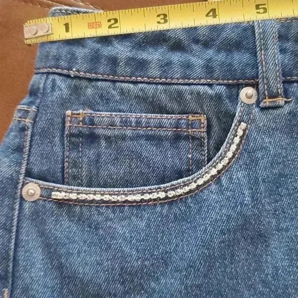 Rhinstone jean shorts
